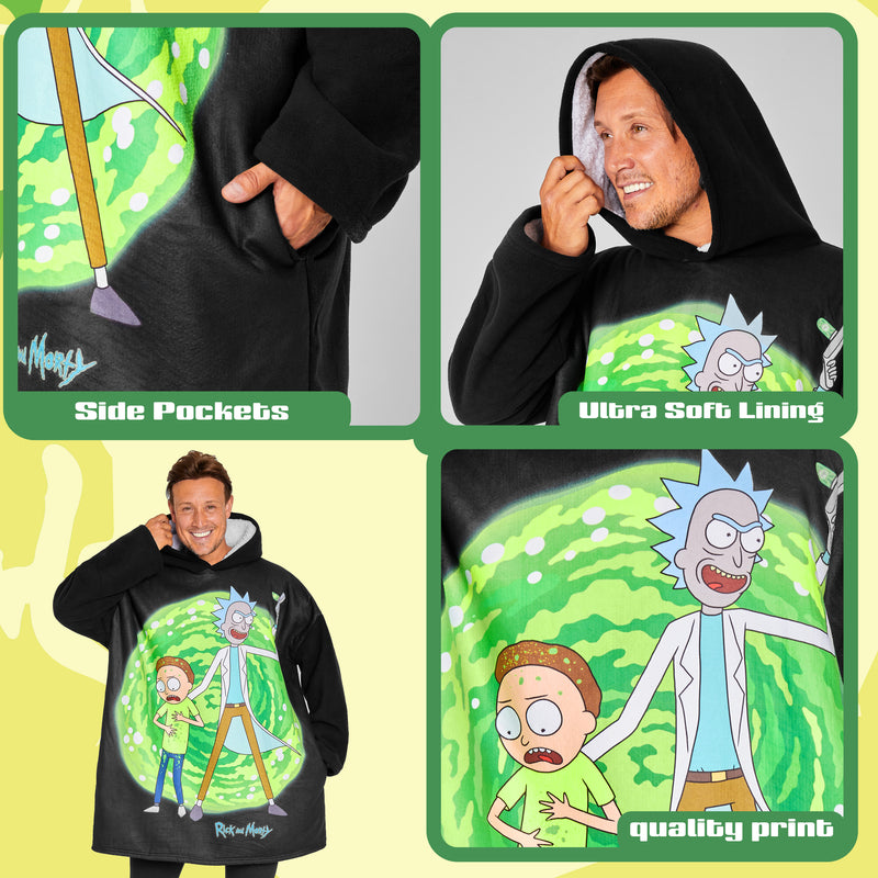 RICK AND MORTY Blanket Hoodie for Men and Teenagers