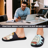 RICK AND MORTY Men's Slippers - Indoor House Shoes Teenagers Mens Sliders Size 7-12 - Get Trend