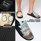 RICK AND MORTY Men's Slippers - Indoor House Shoes Teenagers Mens Sliders Size 7-12 - Get Trend