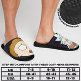 RICK AND MORTY Men's Slippers - Indoor House Shoes Teenagers Mens Sliders Size 7-12 - Get Trend