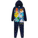 Pokemon Fleece Onesie for Boys Warm Hooded Onesie for Kids Teenagers 4-14 Years Kids - Get Trend