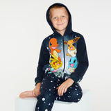 Pokemon Fleece Onesie for Boys Warm Hooded Onesie for Kids Teenagers 4-14 Years Kids - Get Trend