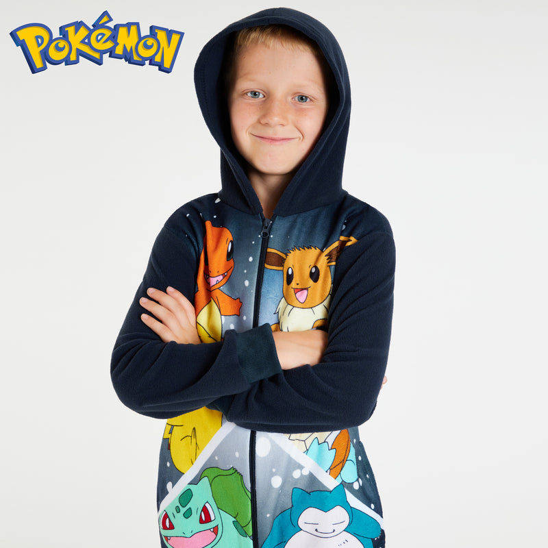 Pokemon Fleece Onesie for Boys  - Multicolored Comfy Loungewear
