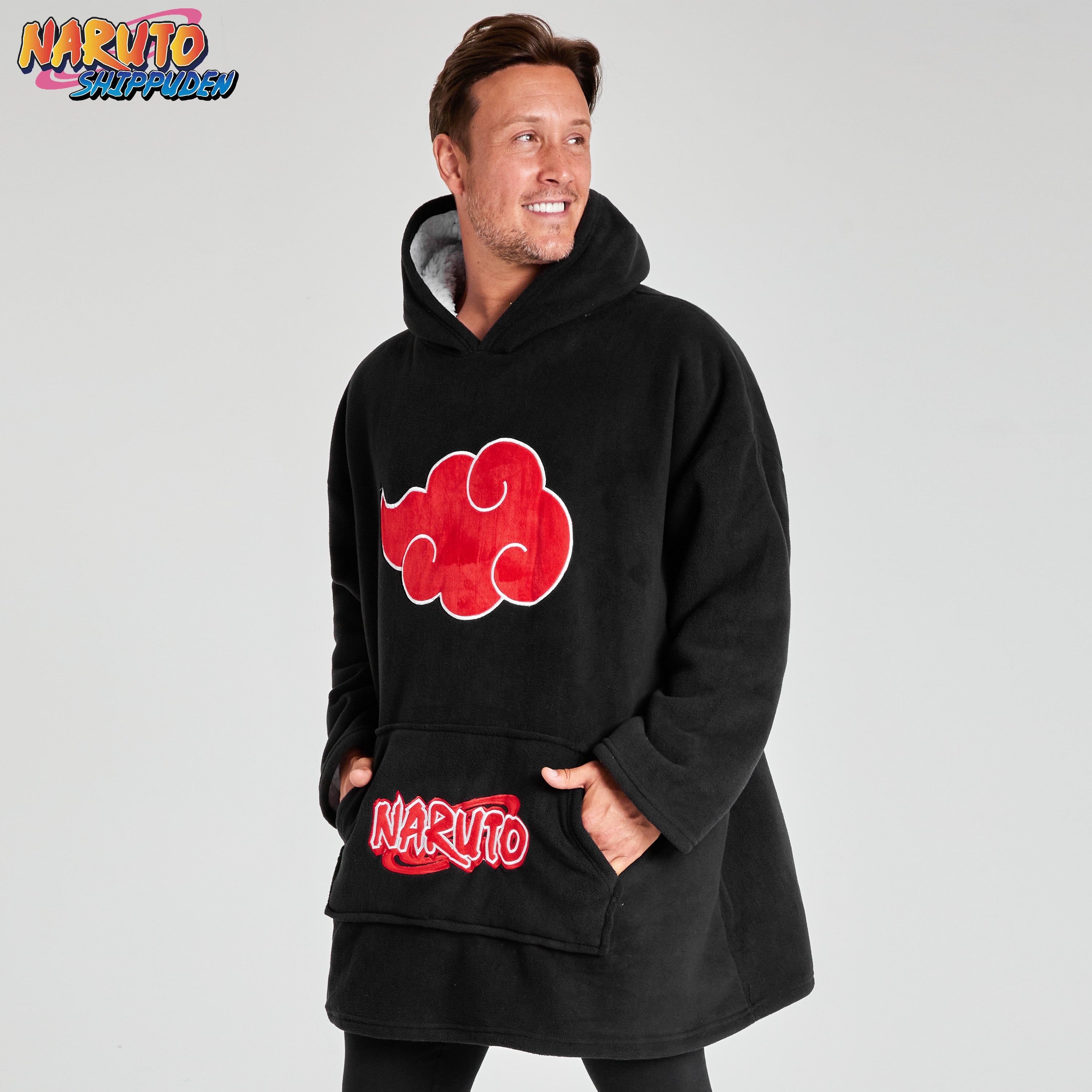 Naruto Blanket Hoodie for Men and Teenagers - Cosy Oversized Fleece Hoodie One Size - Get Trend