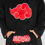 Naruto Blanket Hoodie for Men - Black/Red - Get Trend