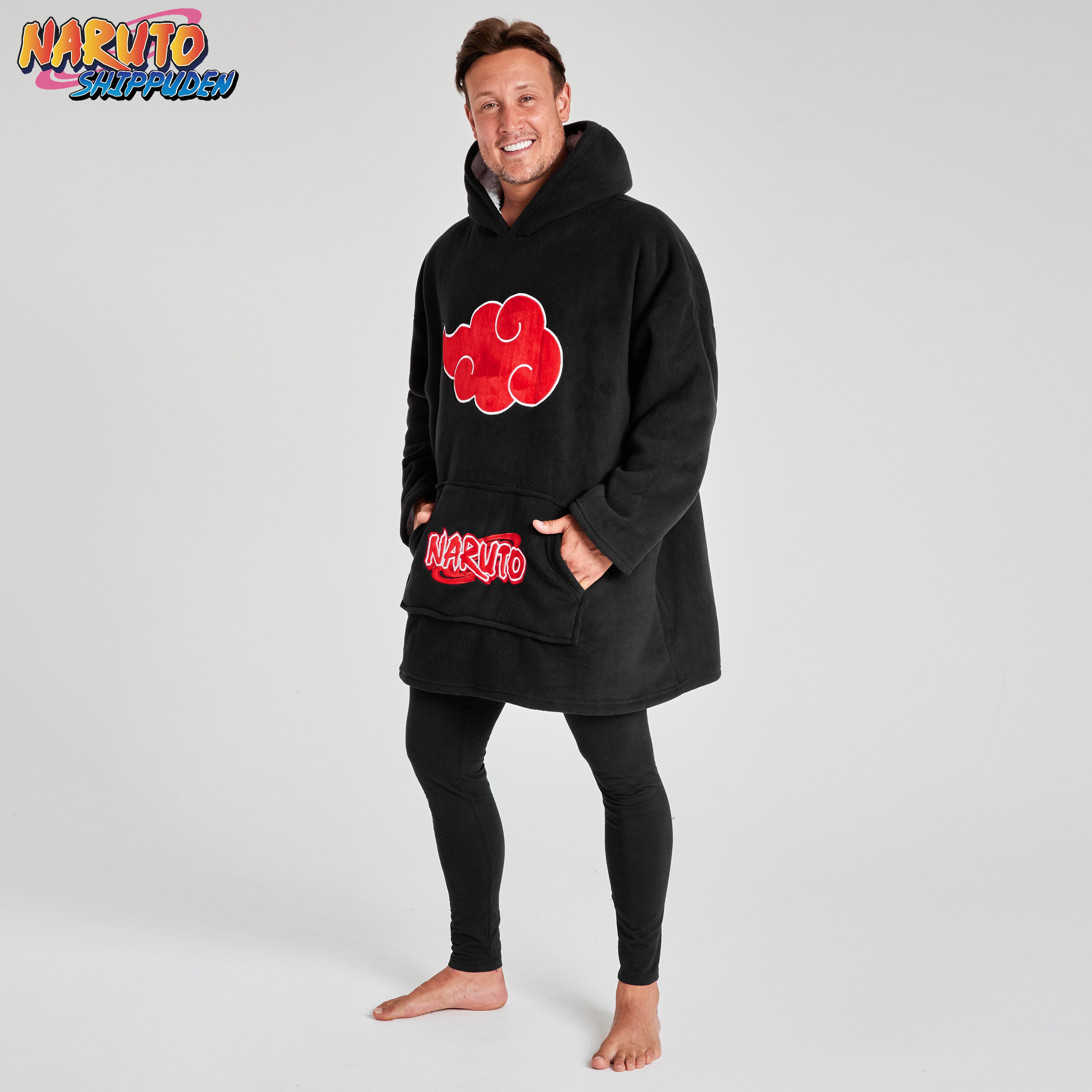 Naruto Blanket Hoodie for Men and Teenagers - Cosy Oversized Fleece Hoodie One Size - Get Trend
