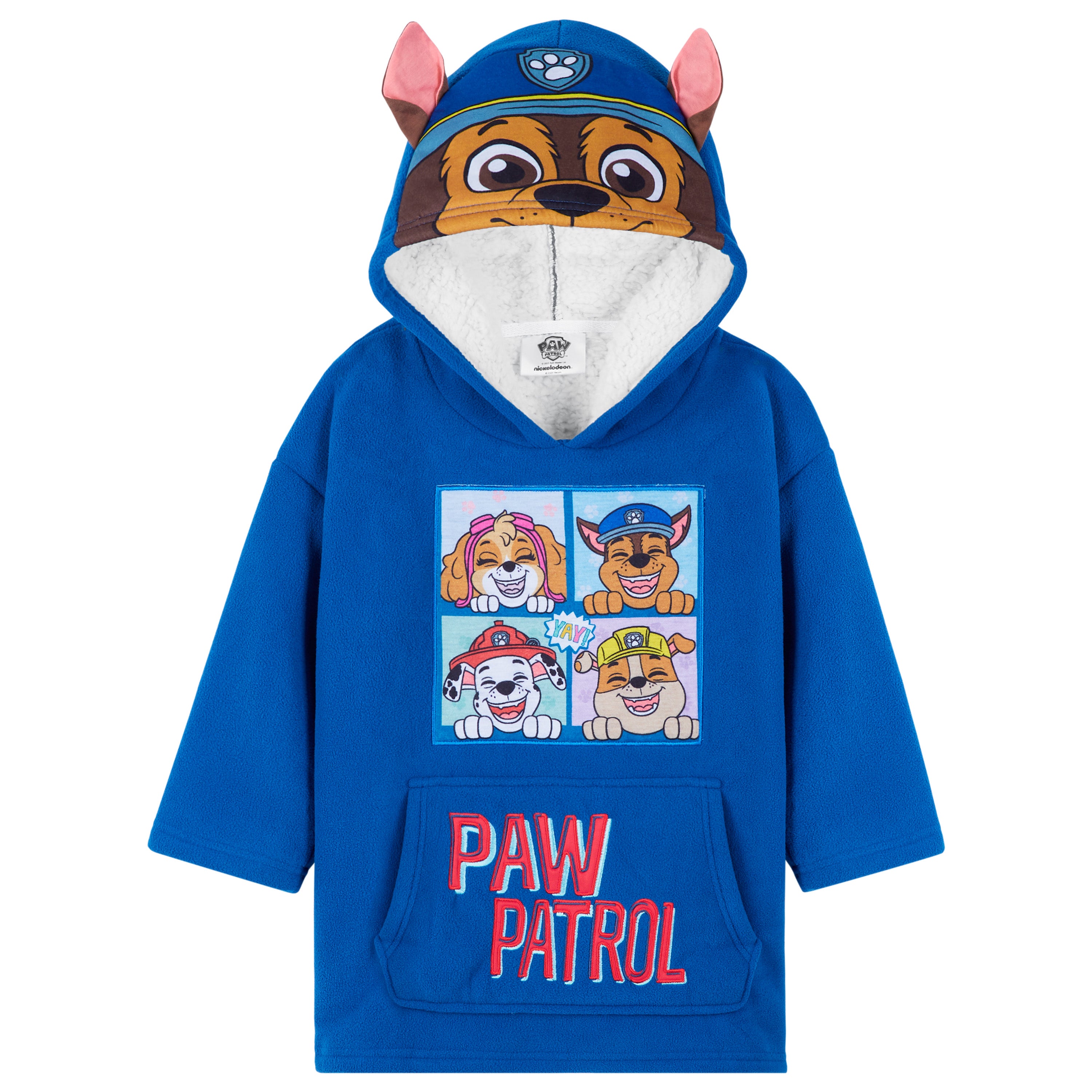 Paw Patrol Fleece Blanket Hoodie for Kids - One Size 3-6 Years Kids Oversized Hoodie - Get Trend