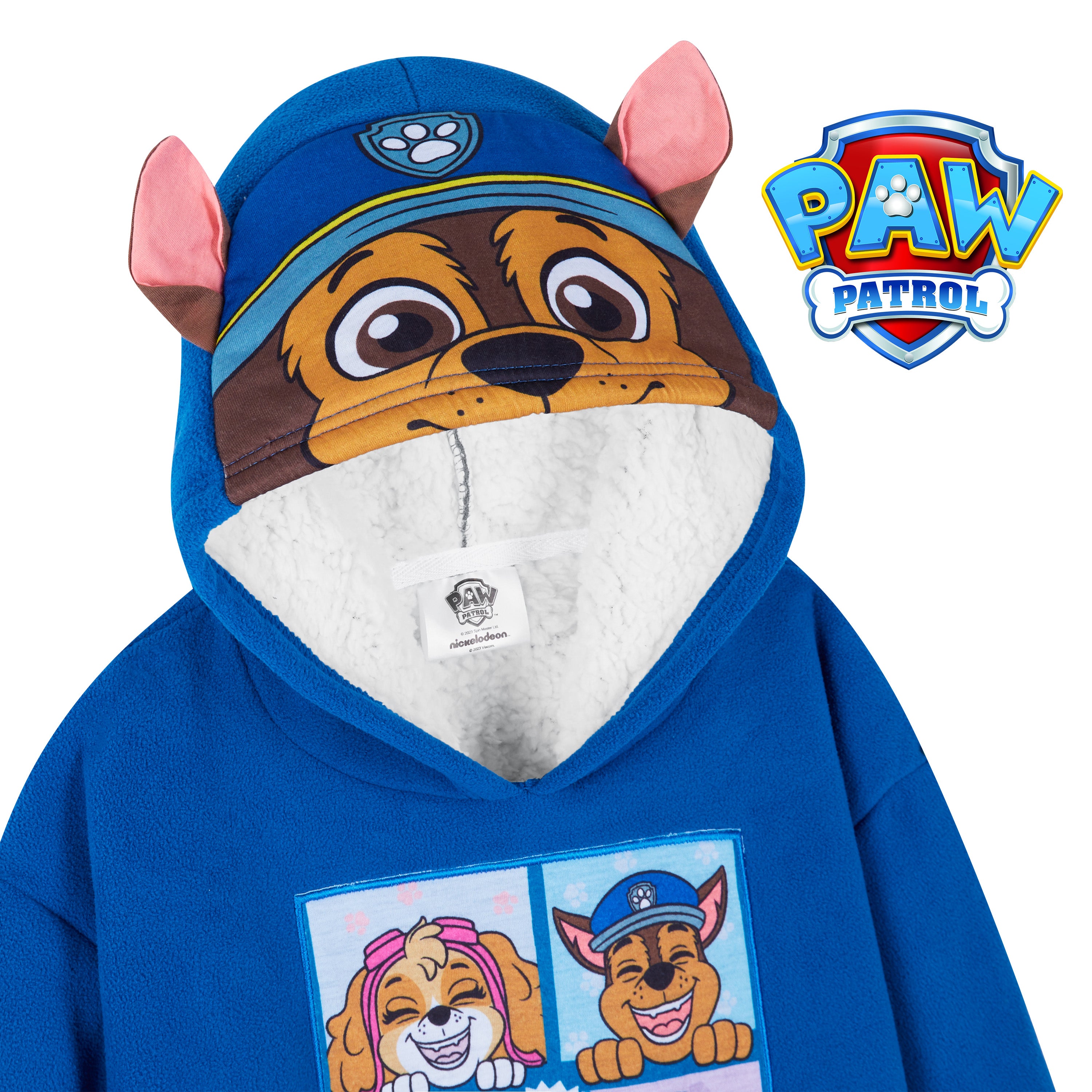 Paw Patrol Fleece Blanket Hoodie for Kids - One Size 3-6 Years Kids Oversized Hoodie - Get Trend