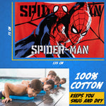 Marvel Spiderman Bath Towel with Hood for Kids Teenagers Absorbent Changing Robe - Get Trend