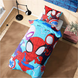 Marvel Spiderman Duvet Cover and Pillowcase Set Kids Teens Bedding Bedroom Accessories - Single Size (Blue Spidey)