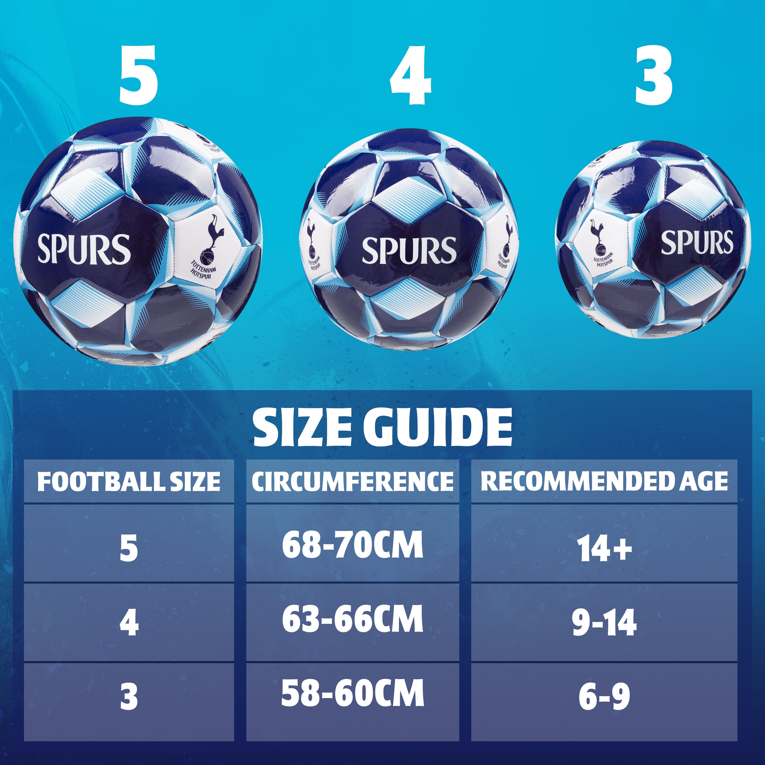 Tottenham Hotspur F.C. Football Soccer Ball for Adults & Teenagers - Size 5 - Get Trend