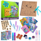 Disney Stitch Scrapbook Kit Kids Teenagers Craft Set Art Supplies Scrapbook Accessories Stickers Gel Pens Stitch Gifts