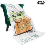 Disney Fleece Blanket - Green Baby Yoda - Get Trend