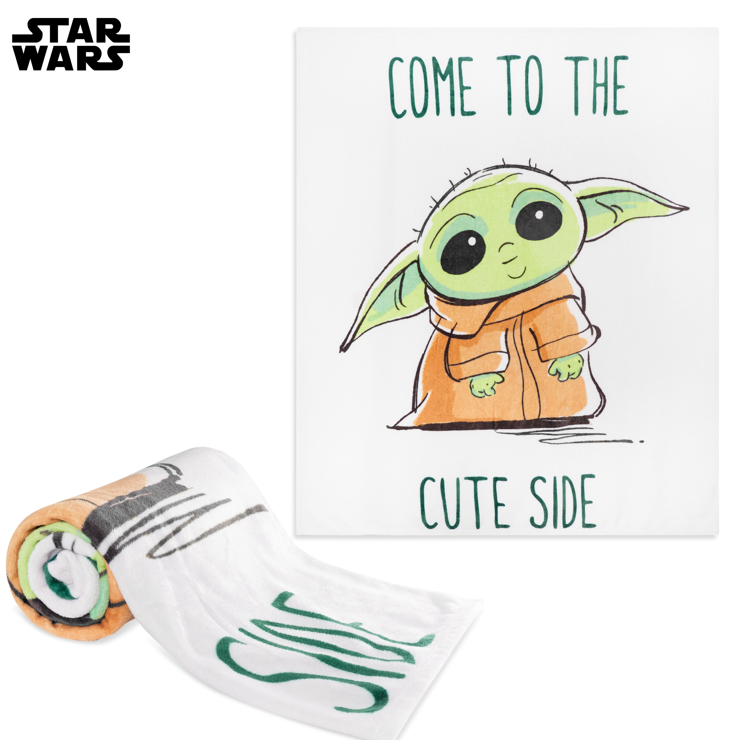 Disney Fleece Blanket - Green Baby Yoda - Get Trend