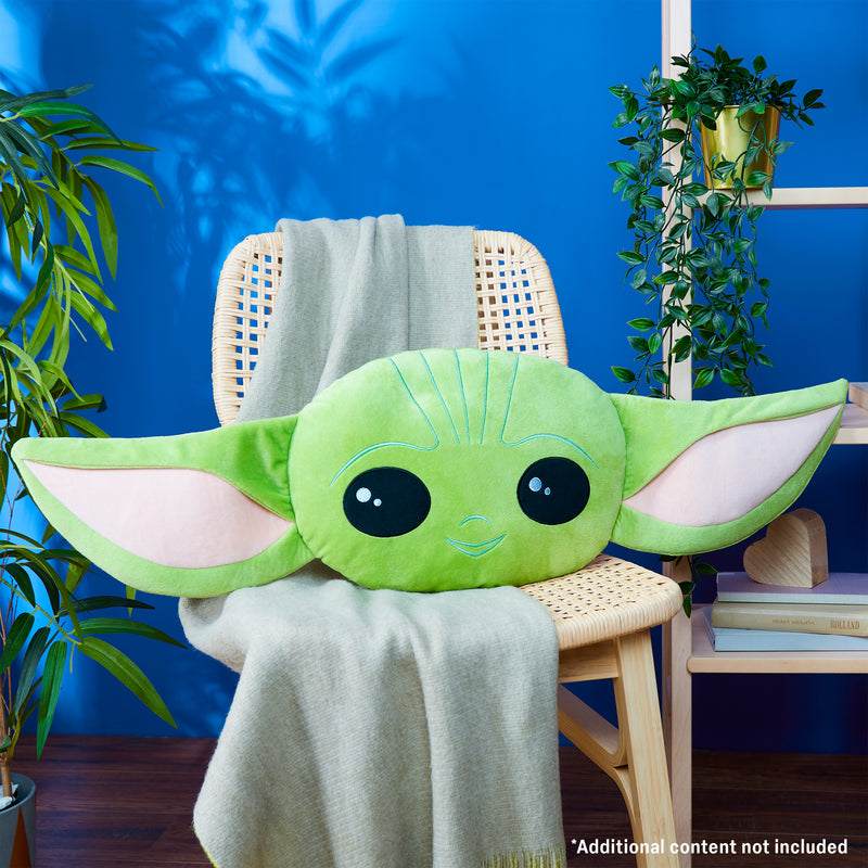 Disney Cushions, 3D Plush Cushions for Sofa or Bed - Green Baby Yoda - Get Trend