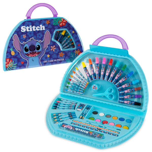 Disney Stitch Kids Art Set 40 Plus Pieces Princess Kids Colouring Sets - Get Trend