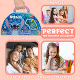 Disney Stitch Kids Art Set 40 Plus Pieces Kids Colouring Sets Travel Art Supplies for Kids