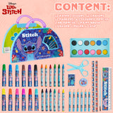 Disney Stitch Kids Art Set 40 Plus Pieces Kids Colouring Sets Travel Art Supplies for Kids