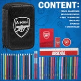 Arsenal F.C. Filled Pencil Case, Colouring and Stationery Set - School Supplies