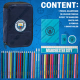 Manchester City F.C. Filled Pencil Case Colouring Stationery Set School Supplies