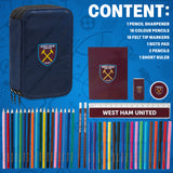 West Ham United F.C. Filled Pencil Case, Stationery Set - School Supplies