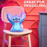 Disney Stitch 3D Plush Pillow Cushion for Sofa or Bed, Cute Kids Cuddle Cushion Soft Plushie Bedroom Accessories, Stitch Gifts for Kids (Blue Stitch, L34 x W32)