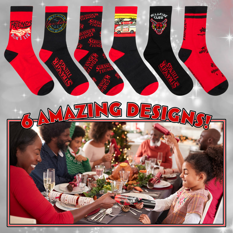 Stranger Things Christmas Crackers with Gifts Set of 6 Socks Inside for Women