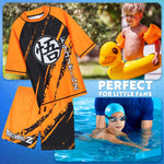 Get Trend Dragon Ball Z Swimsuit Set for Boys 2 Pcs with Swimming Trunks Marshall Rubble Chase Boys Rash Vest for Swimming Beach Trip Holiday Essentials - Get Trend