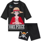 Get Trend One Piece Swimsuit Set for Boys 2 Pcs with Swimming Trunks Boys Rash Vest for Swimming Beach Trip Holiday Essentials - Get Trend