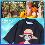 Get Trend One Piece Swimsuit Set for Boys 2 Pcs with Swimming Trunks Boys Rash Vest for Swimming Beach Trip Holiday Essentials - Get Trend