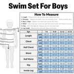Get Trend One Piece Swimsuit Set for Boys 2 Pcs with Swimming Trunks Boys Rash Vest for Swimming Beach Trip Holiday Essentials - Get Trend