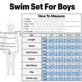 Get Trend One Piece Swimsuit Set for Boys 2 Pcs with Swimming Trunks Boys Rash Vest for Swimming Beach Trip Holiday Essentials - Get Trend