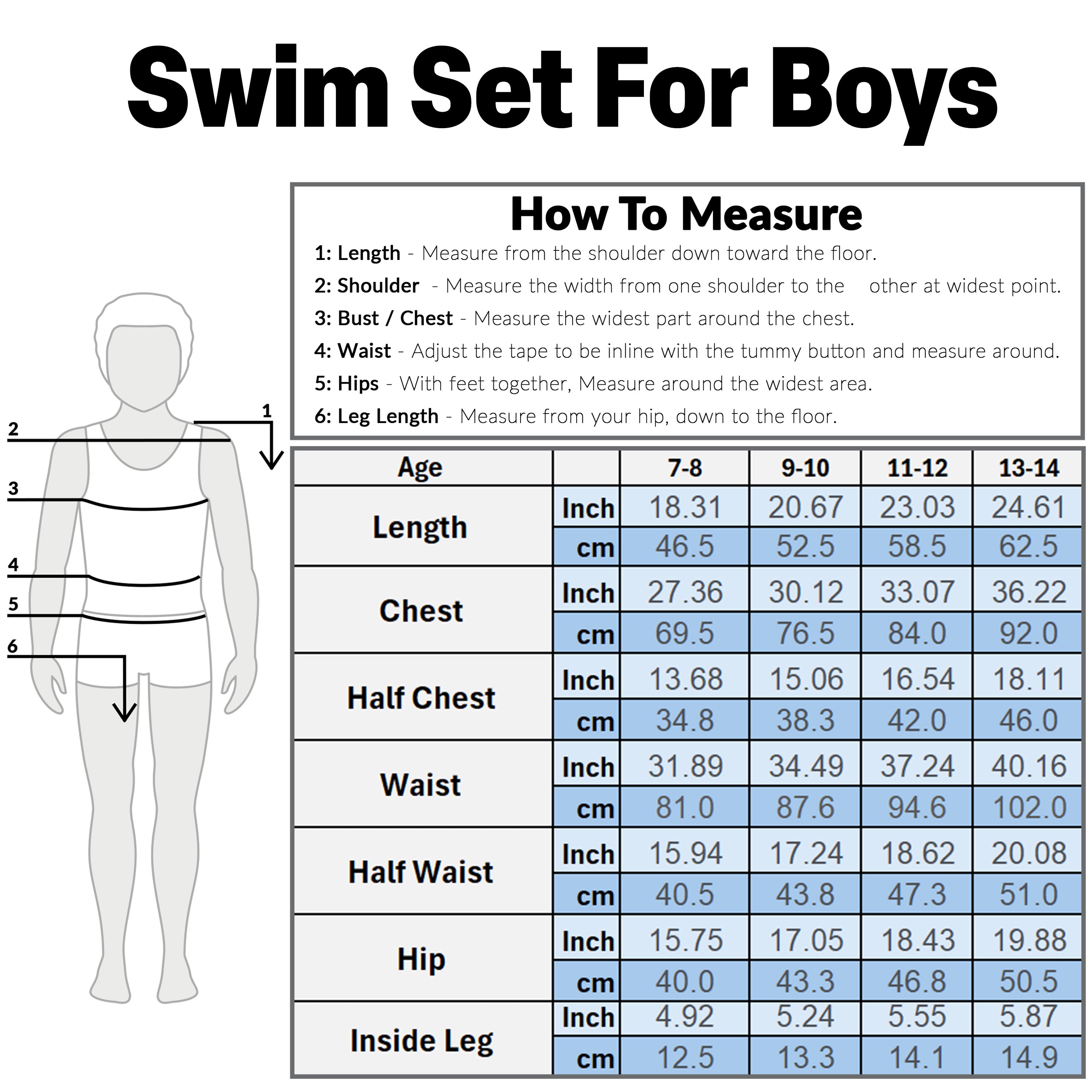 Get Trend One Piece Swimsuit Set for Boys 2 Pcs with Swimming Trunks Boys Rash Vest for Swimming Beach Trip Holiday Essentials - Get Trend