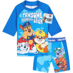 Get Trend Paw Patrol Swimsuit Set for Boys 2 Pcs with Swimming Trunks Marshall Rubble Chase Boys Rash Vest for Swimming Beach Trip Holiday Essentials - Get Trend