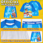 Get Trend Paw Patrol Swimsuit Set for Boys 2 Pcs with Swimming Trunks Marshall Rubble Chase Boys Rash Vest for Swimming Beach Trip Holiday Essentials - Get Trend