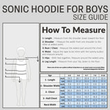 SONIC THE HEDGEHOG Hoodie for Boys Teens Shadow Knuckles Tails