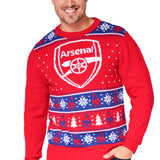 Arsenal F.C. Christmas Jumpers for Men Teenagers Warm Cosy Football Xmas Jumper