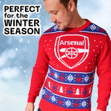 Arsenal F.C. Christmas Jumpers for Men Teenagers Warm Cosy Football Xmas Jumper