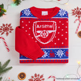 Arsenal F.C. Christmas Jumper Kids Teenagers Warm Cosy Football Xmas Jumper