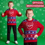 Arsenal F.C. Christmas Jumper Kids Teenagers Warm Cosy Football Xmas Jumper