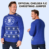Chelsea FC Christmas Jumpers for Men Teenagers Warm Cosy Football Xmas Jumper