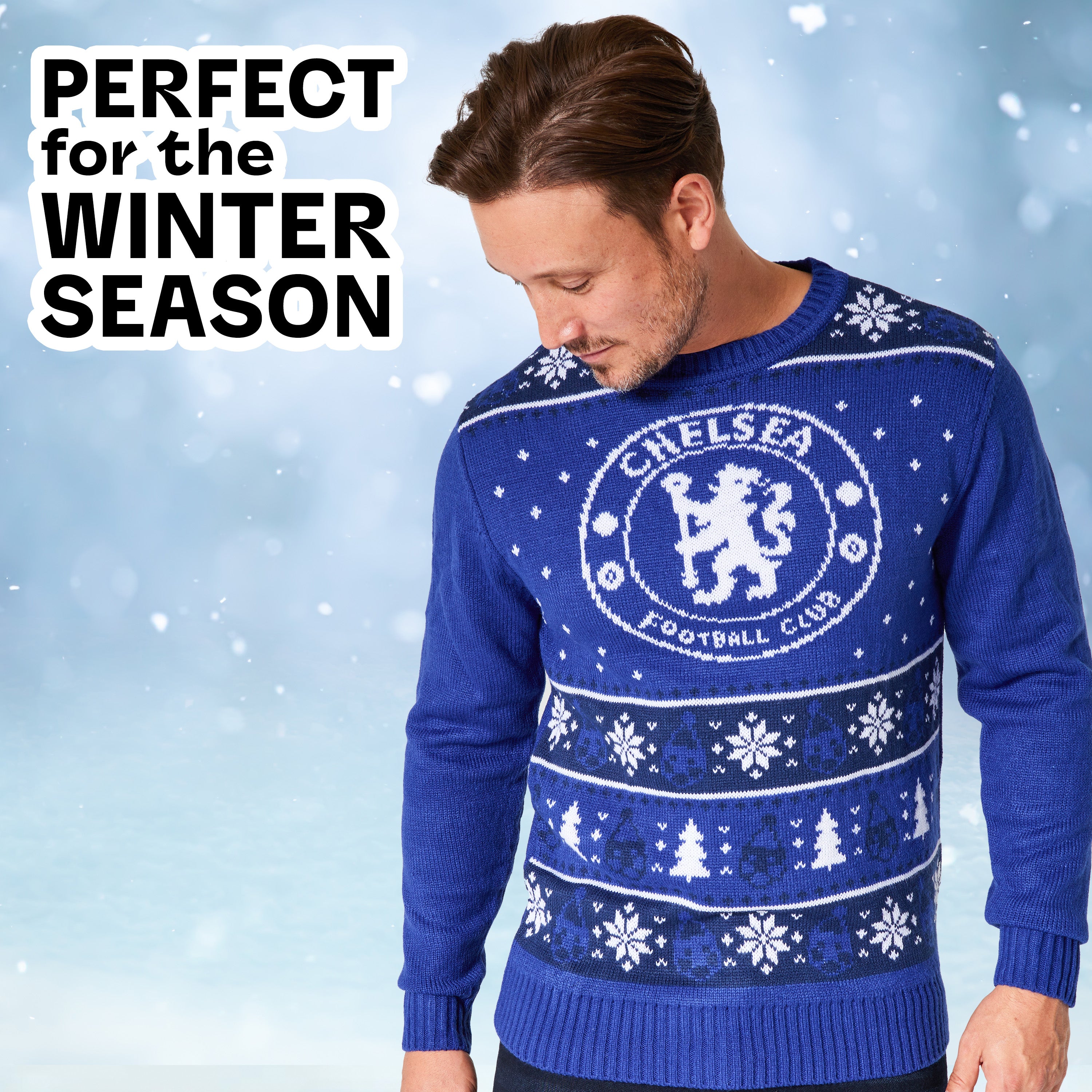 Chelsea FC Christmas Jumpers for Men & Teenagers - Get Trend