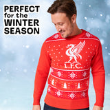 Liverpool FC Christmas Jumpers for Men Teenagers Warm Cosy Football Xmas Jumper - Get Trend