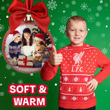 Liverpool FC Christmas Jumper Kids Teenagers Warm Cosy Football Xmas Jumper - Get Trend