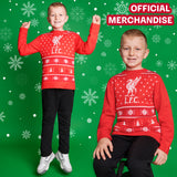 Liverpool FC Christmas Jumper Kids Teenagers Warm Cosy Football Xmas Jumper - Get Trend