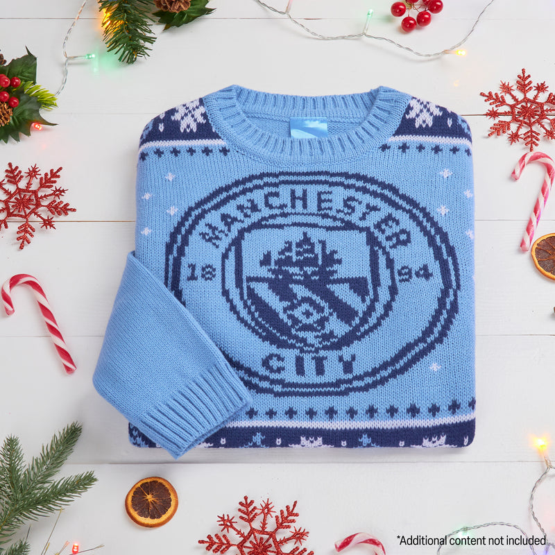 Manchester City FC Christmas Jumper Kids & Teenagers - Get Trend