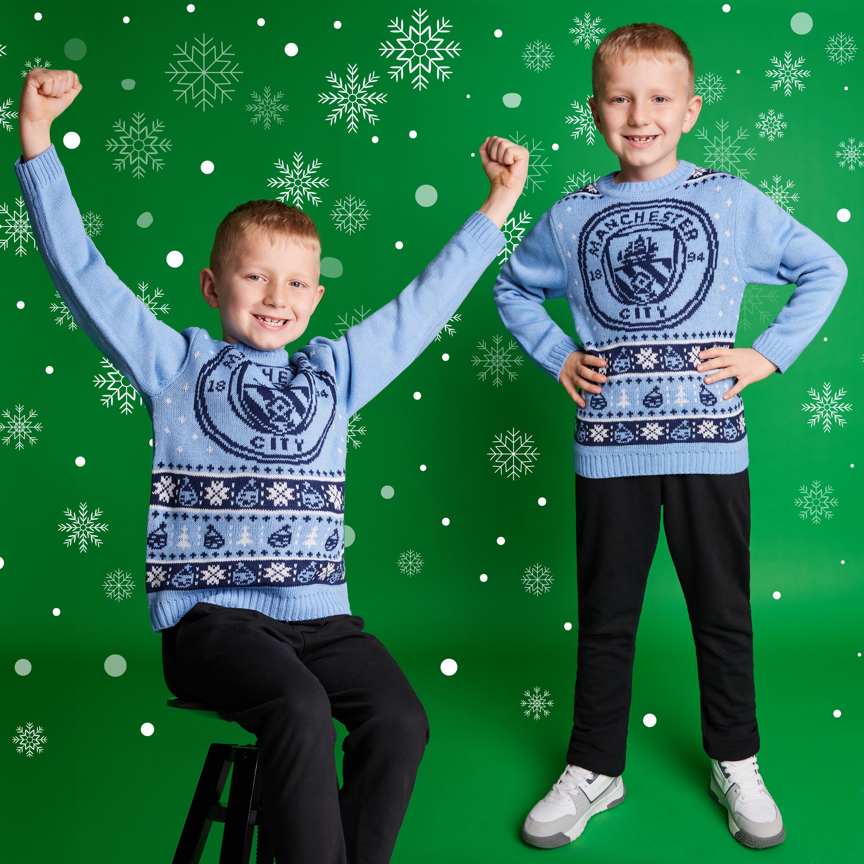 Manchester City FC Christmas Jumper Kids & Teenagers - Get Trend