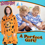 Scooby-Doo! Oversized Hoodie Blanket for Kids, Official Merchandise (Brown)