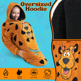 Scooby-Doo! Oversized Hoodie Blanket for Kids, Official Merchandise (Brown)