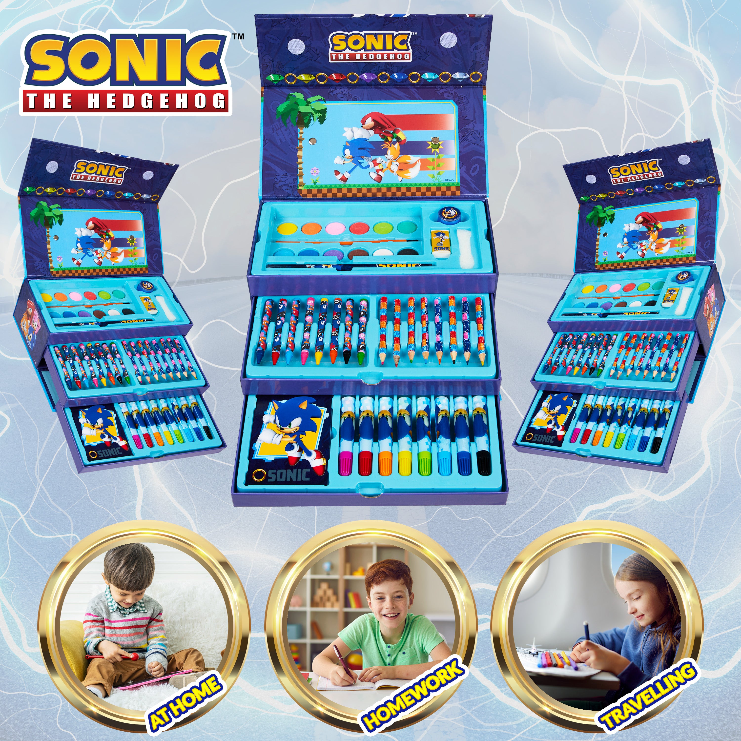 Sonic The Hedgehog Art Set for Girls Boys Colouring Sets for Children - Get Trend